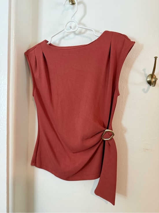 Cable & Gauge Tops - Cable & Gauge Rust Side-Ring Draped Tank Top
